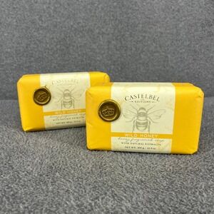 2x Castelbel Wild Honey Soap Bar 10.5oz Yellow Portugal Luxury Bee Gift